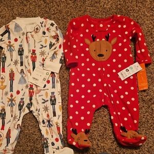 Red Reindeer Polka Dot Kids One Piece